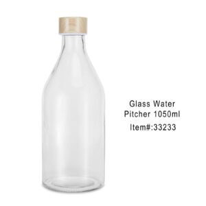 Entrega Imediata - 73 CX <br /> Ideal Kitchen Garrafa de Vidro Liso para Água 1050ml<br />Tampa Hermética<br />12 unidades CX<br />41X31X28cm<br />SKU: 33233<br /><span style="color:#35bfc3"></span><br />UN <span style="color:#35bfc3">R$14,90</span><br />CX <span style="color:#35bfc3">R$178,80</span>